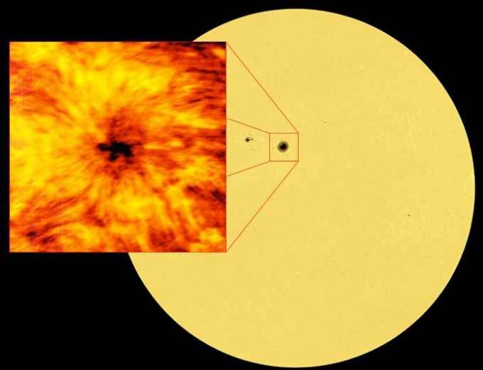 Image of the entire Sun taken at a wavelength of 617.3 nm. Photo ALMA/ESO/NAOJ/NRAO